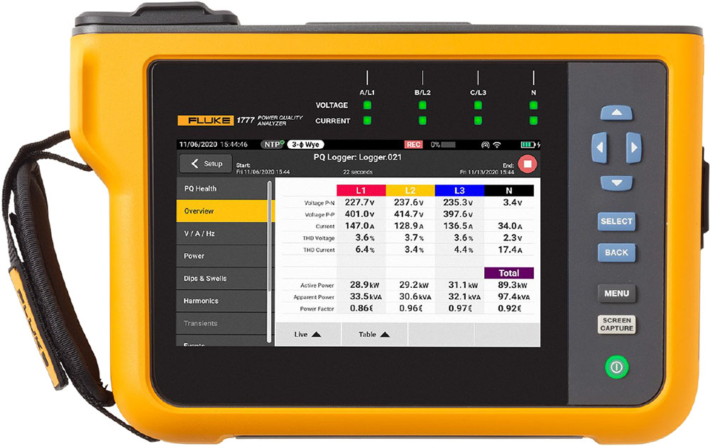 Fluke 1770 Series Three-Phase Power Quality Analyzers