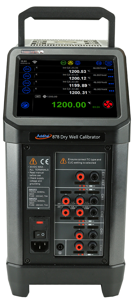 Additel ADT875 and ADT878-1210 Thermocouple Calibration Furnaces