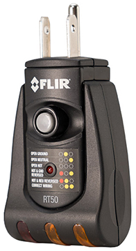 FLIR RT50 GFCI Receptacle Tester | Circuit Testers | Instrumart