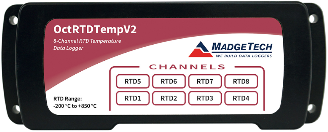 MadgeTech OCTRTDTEMPV2 RTD Temperature Data Logger