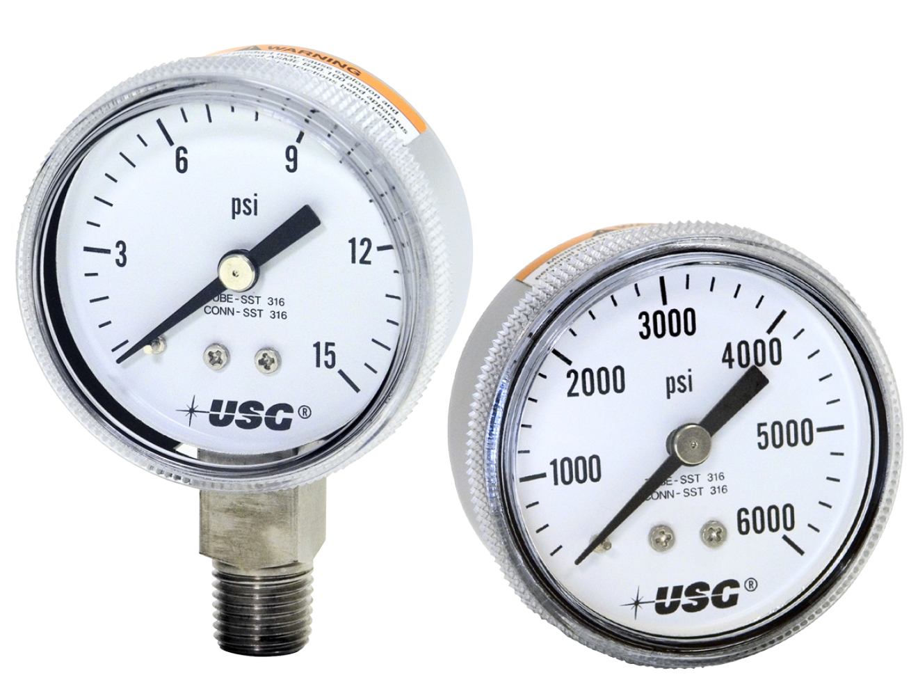 US Gauge P1521 / P1522 Corrosion Resistant Pressure Gauge