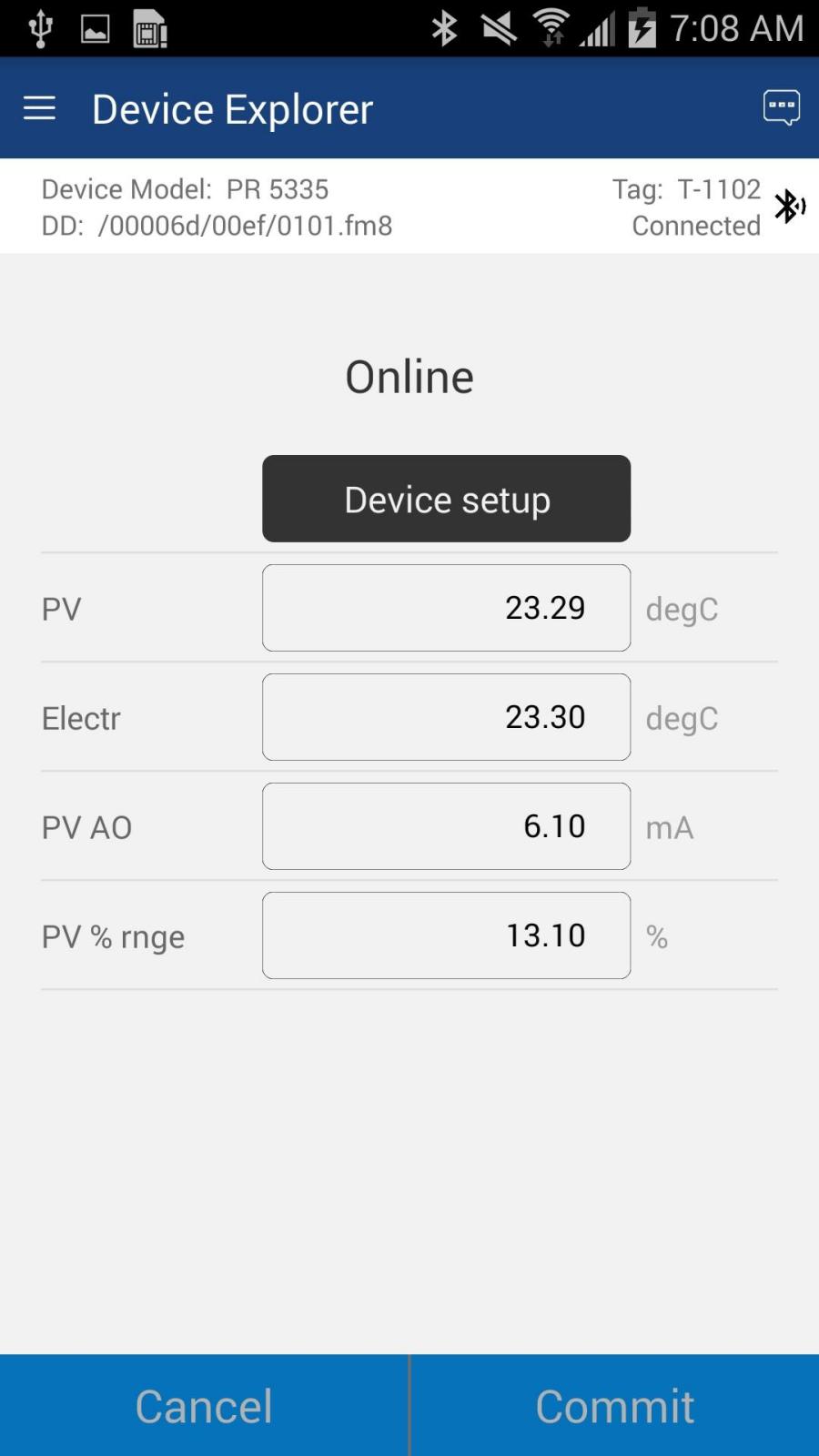 ProComSol DevComDroid HART Communicator App, Android